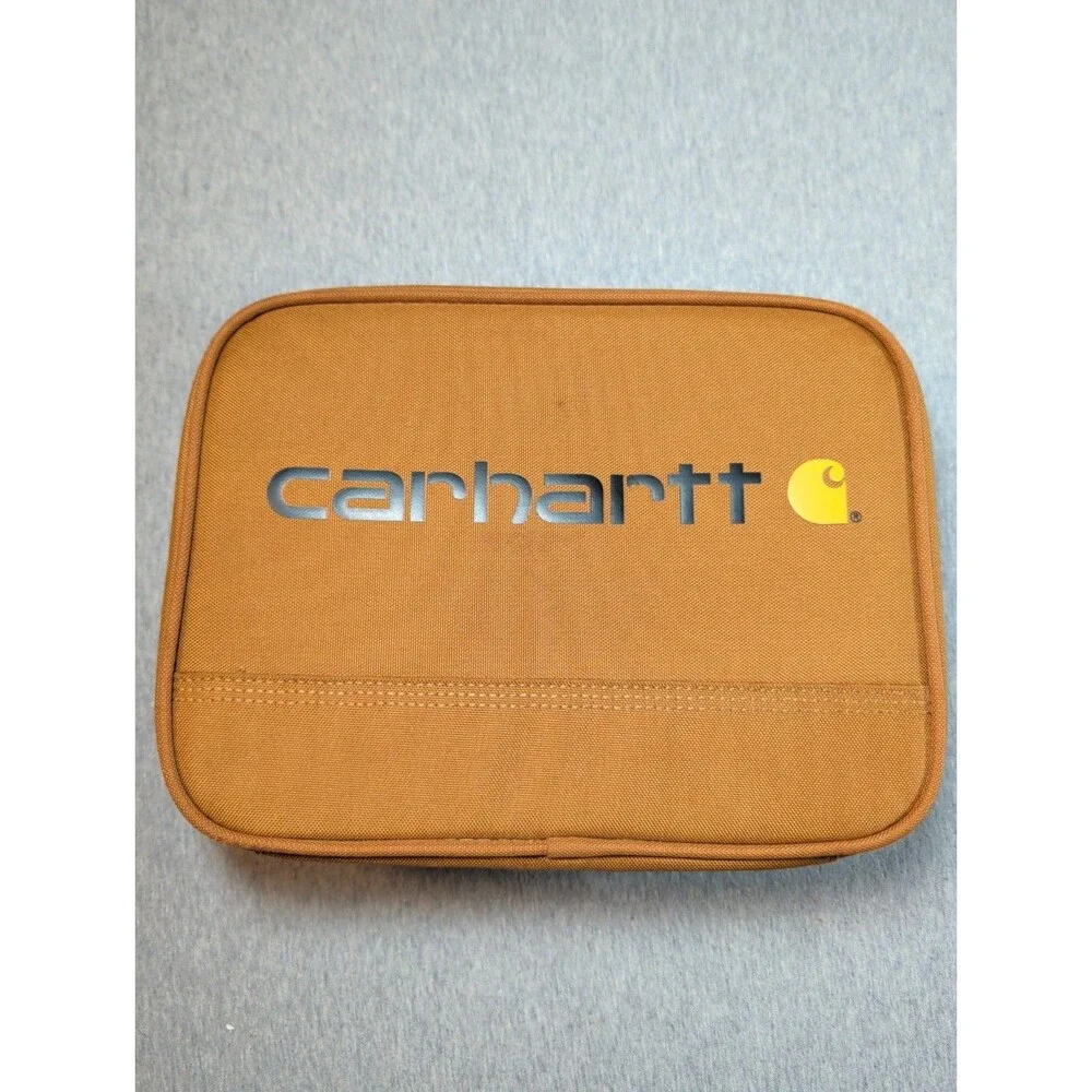 Carhartt Durable Canvas Insulated Lunch Box Cooler Bag Tan/Black